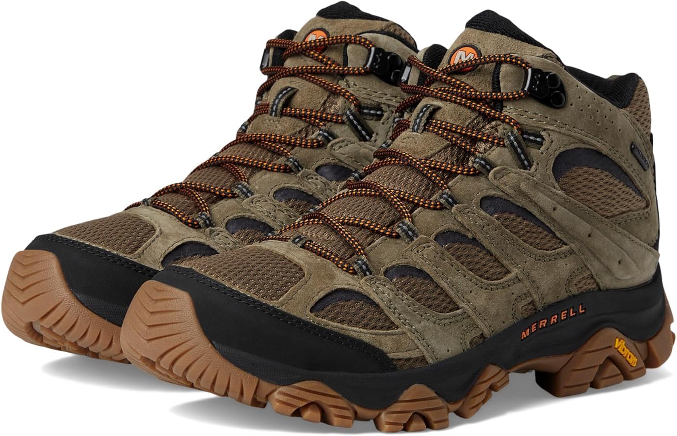 Merrell Men's Moab 3 Mid Wp Hiking Boot, New Olive/Gum, 7 Wide Merrell Men's Moab 3 Mid Wp Hiking Boot, New Olive/Gum, 7 Wide